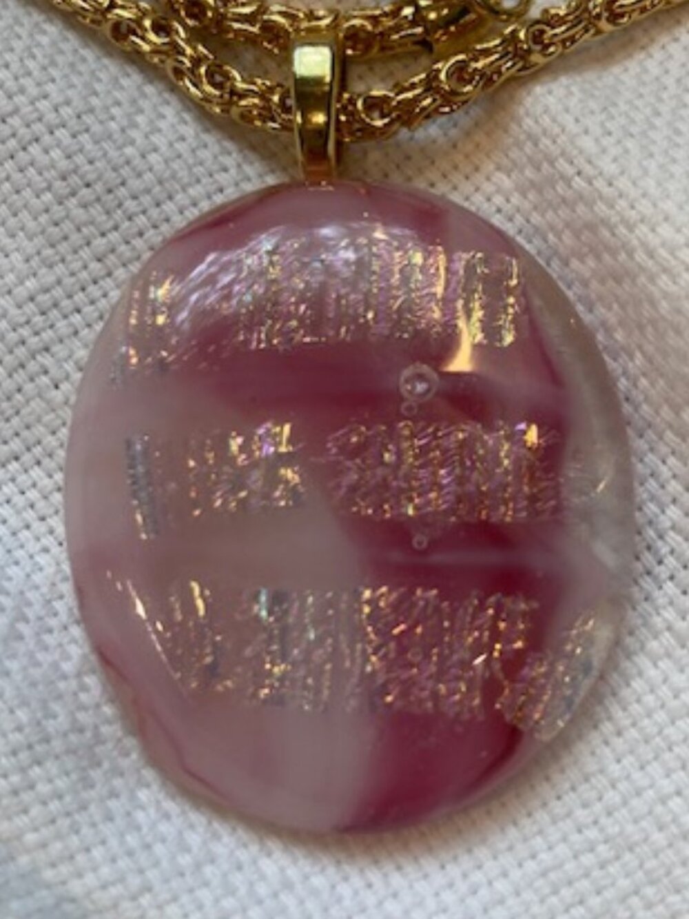 Fused glass pendant